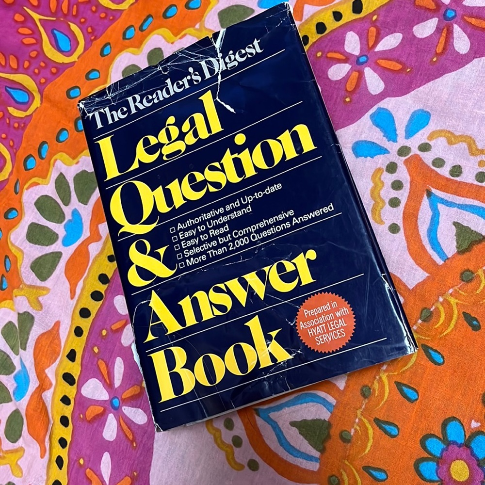 The Reader’s Digest Legal Question & Answer Vintage Book